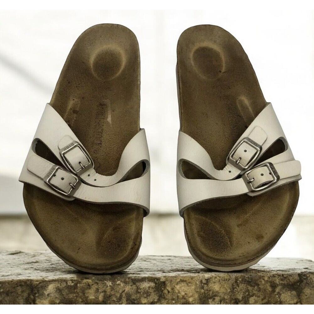 Birkenstock Ibiza Double Strap Slides Open Toe White Cork Sandals EU 40 Womens 9 - Picture 12 of 12